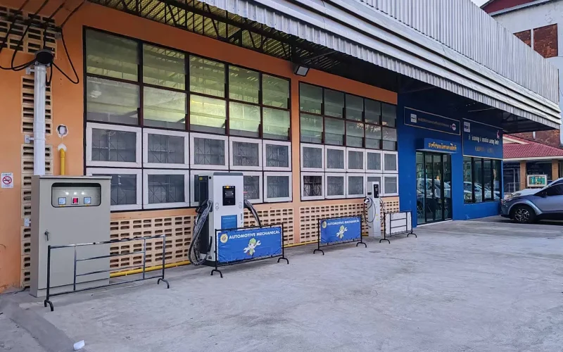 DC charging equipment at a supplied HG Power project site in Thailand